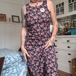 Sold 90s rayon maxi dress